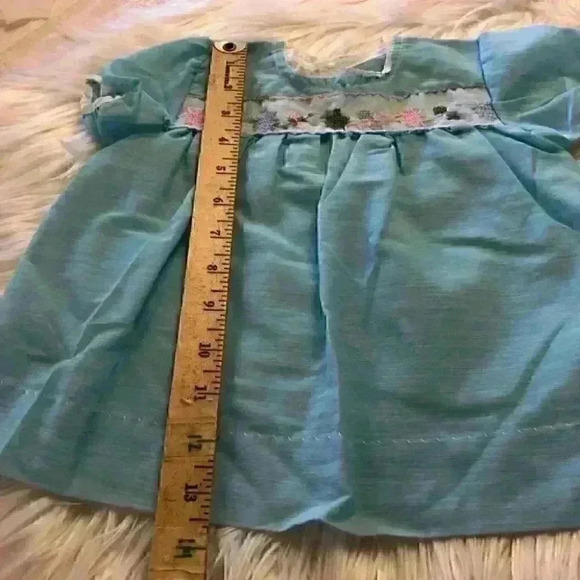 VTG easter handmade baby blue top short sleeve size 6+ months - Picture 4 of 7